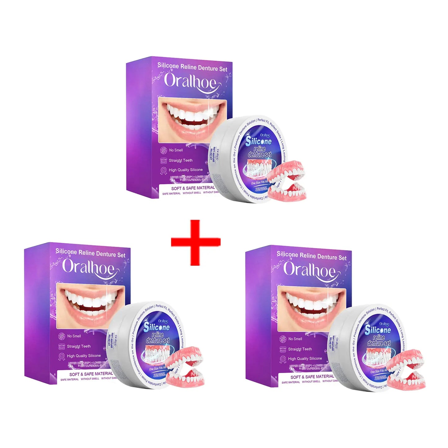 Oralhoe Silicone Temporary Veneer Denture Kit – Upper & Lower