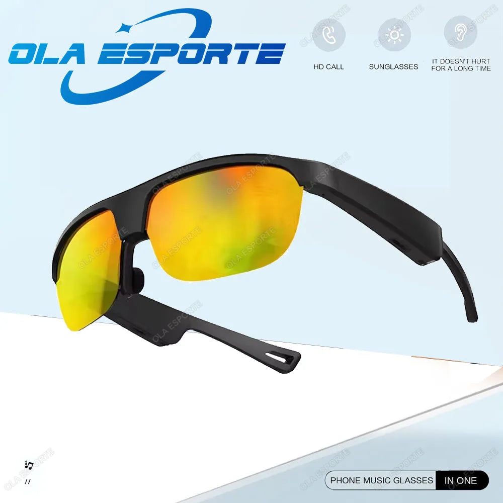 Bluetooth Smart Glasses Polarized UV400 Sunglasses Open-Ear Audio