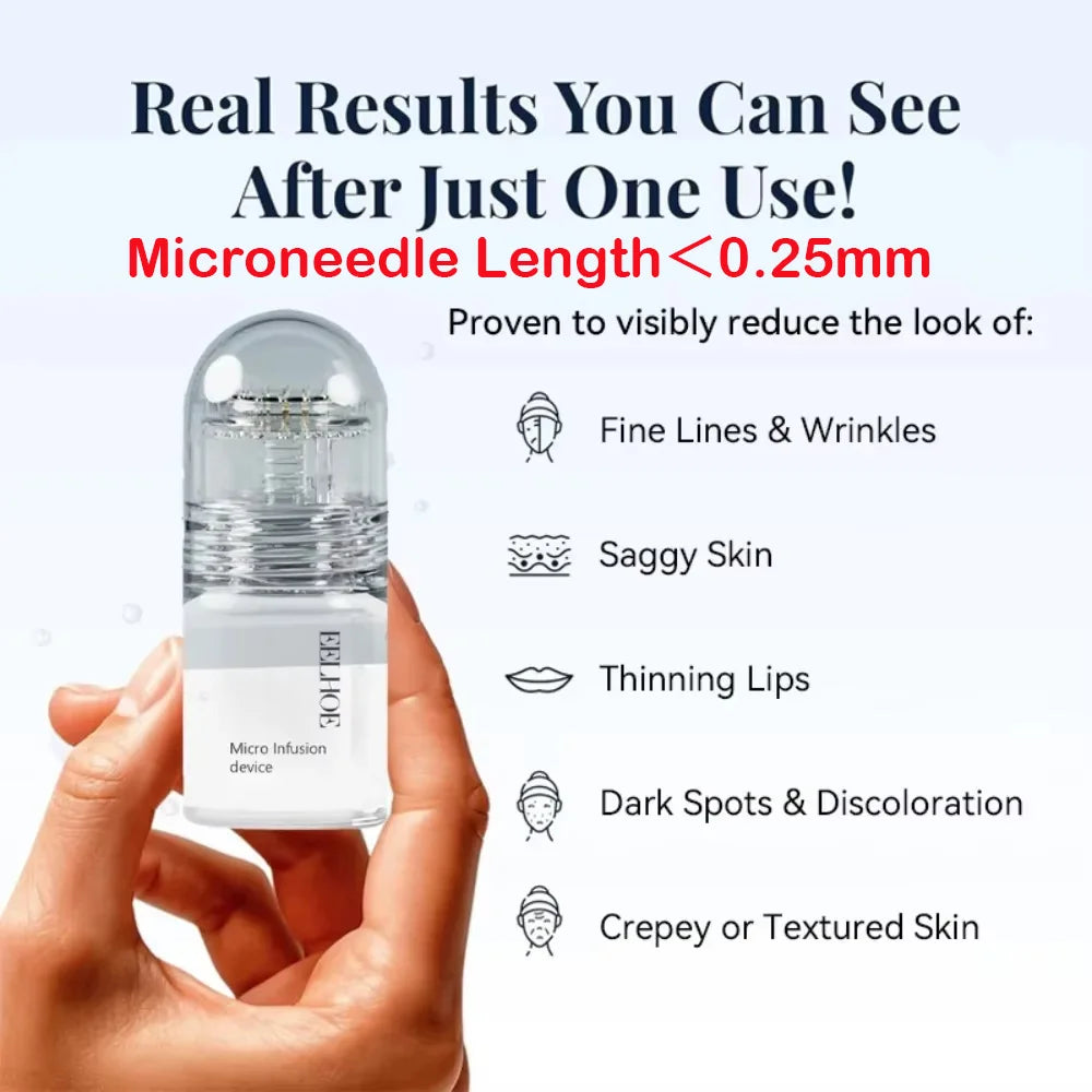 Hyaluronic Acid Microneedle Roller Serum Kit – Firming & Hydrating Peaceful Pleasures Health and Wellness