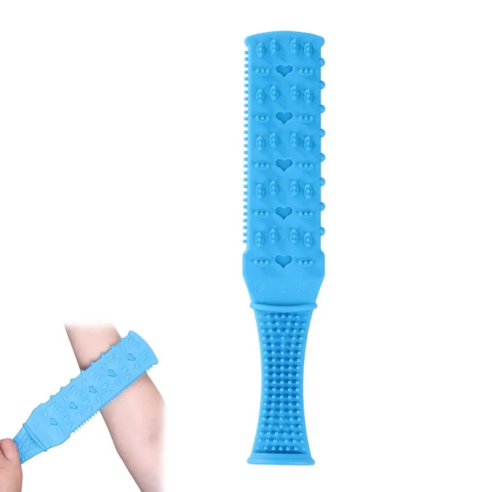 Massage Stick Body Massager Scratching Plate Extended Portable Clapping Massager Clap Hammer For Shoulder Body Relaxation Peaceful Pleasures Health and Wellness blue
