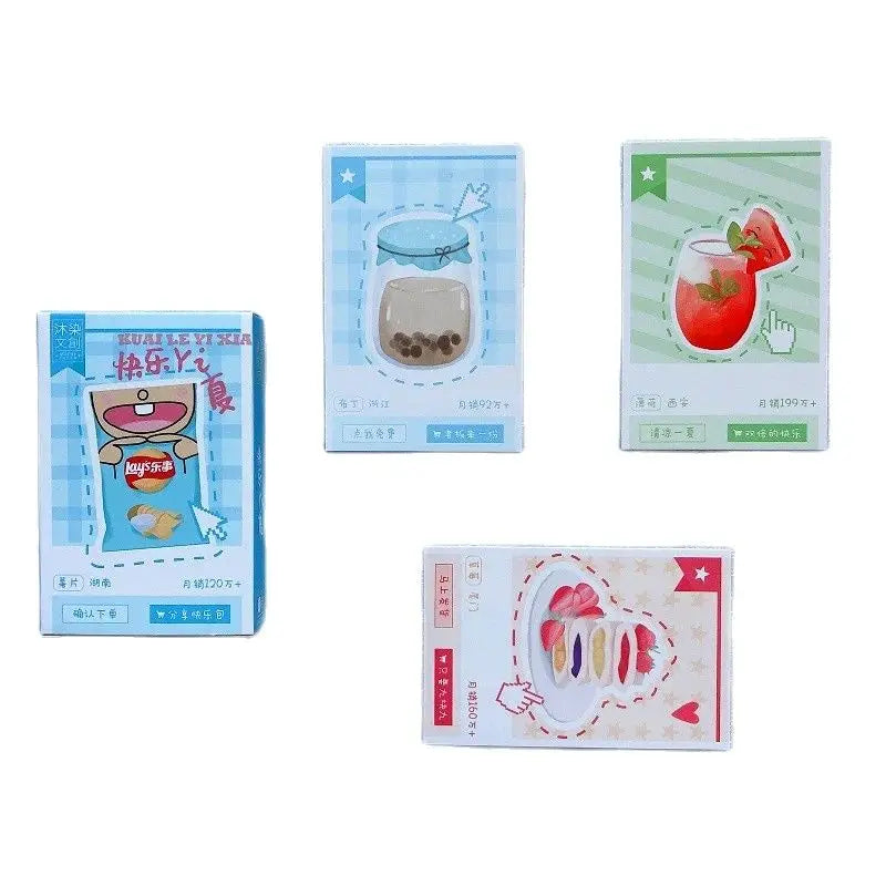 Cute Summer Dessert Lomo Cards Ice Cream Popsicle Bubble Tea Donut