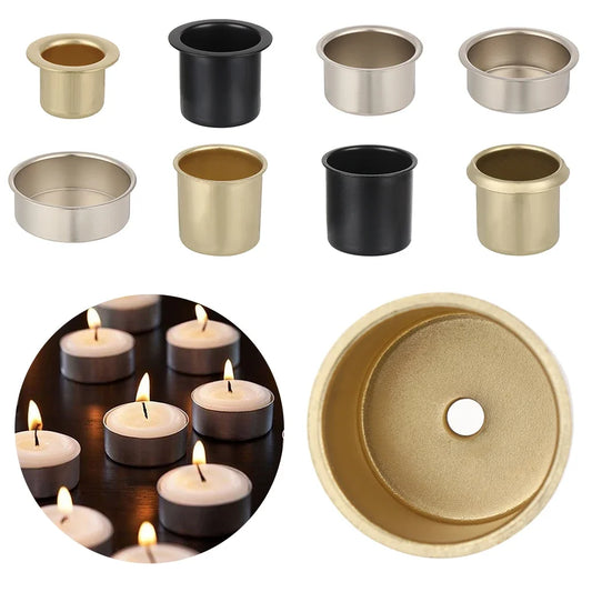 Metal Candle Cup Holder for Column & Ball Candles | Party Decor Candle Cup Holder Peaceful Pleasures Health and Wellness