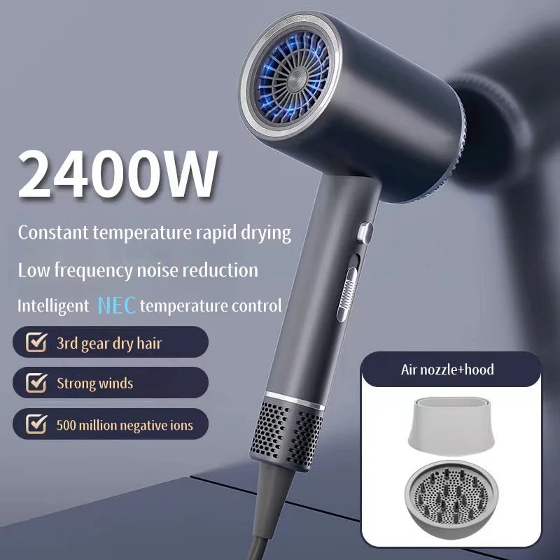 Internet Famous High-Speed Hair Dryer, High-Power Blue Light Negative Ion Cold And Hot Silent Hair Salon, Home Hammer Hair Dryer Peaceful Pleasures Health and Wellness