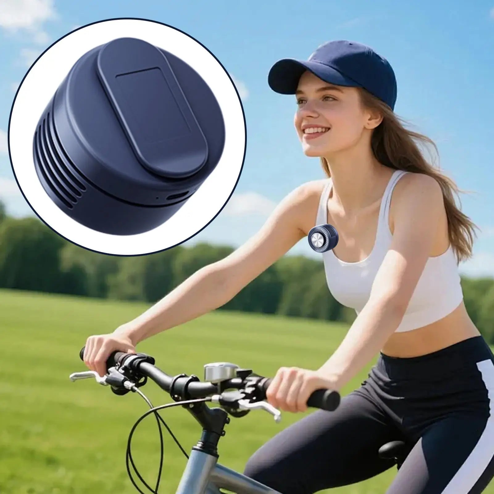 3-Speed Rechargeable Clip On Fan 360 Degree Adjustable Portable Waist Fan For Camping Hiking Travel Beach Office Desk Peaceful Pleasures Health and Wellness