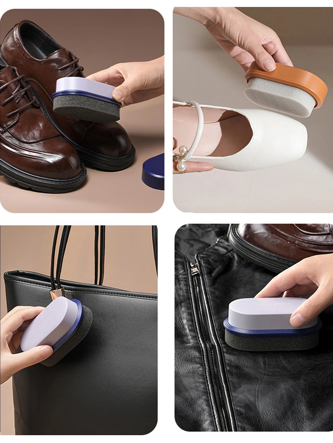 1Pcs Double-sided Sponge Shoe Polisher Portable Stain Removal Care Gentle on Leather Shoes Leather bag Leather jacket Peaceful Pleasures Health and Wellness