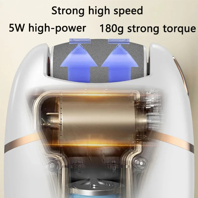 Rechargeable Electric Foot File Grinder – 2 Grinding Heads
