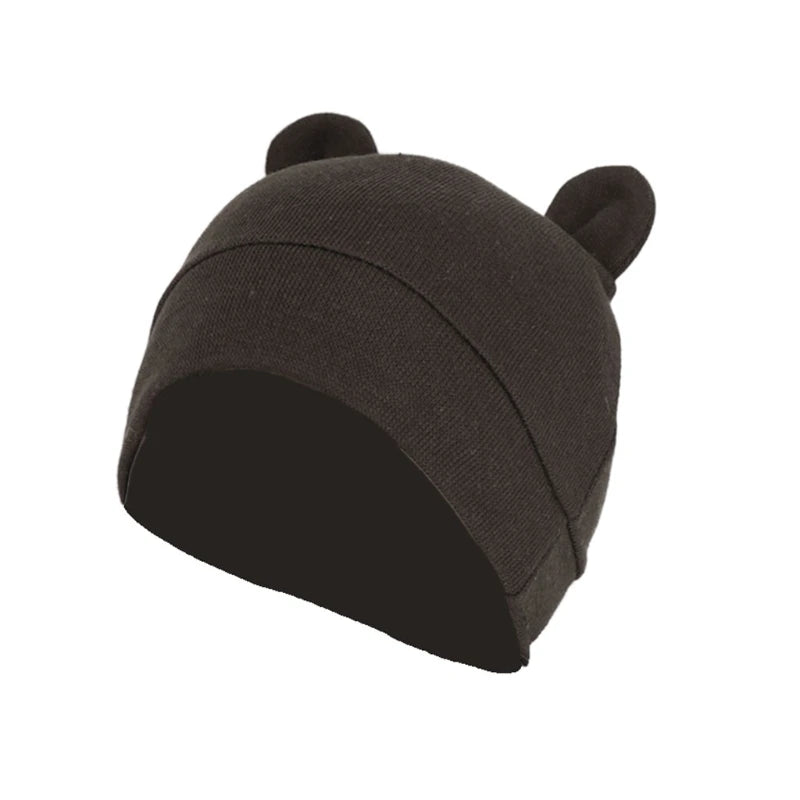 Infant Cotton Baby Bonnet Hospital Hat | Soft Solid Color 0-24M