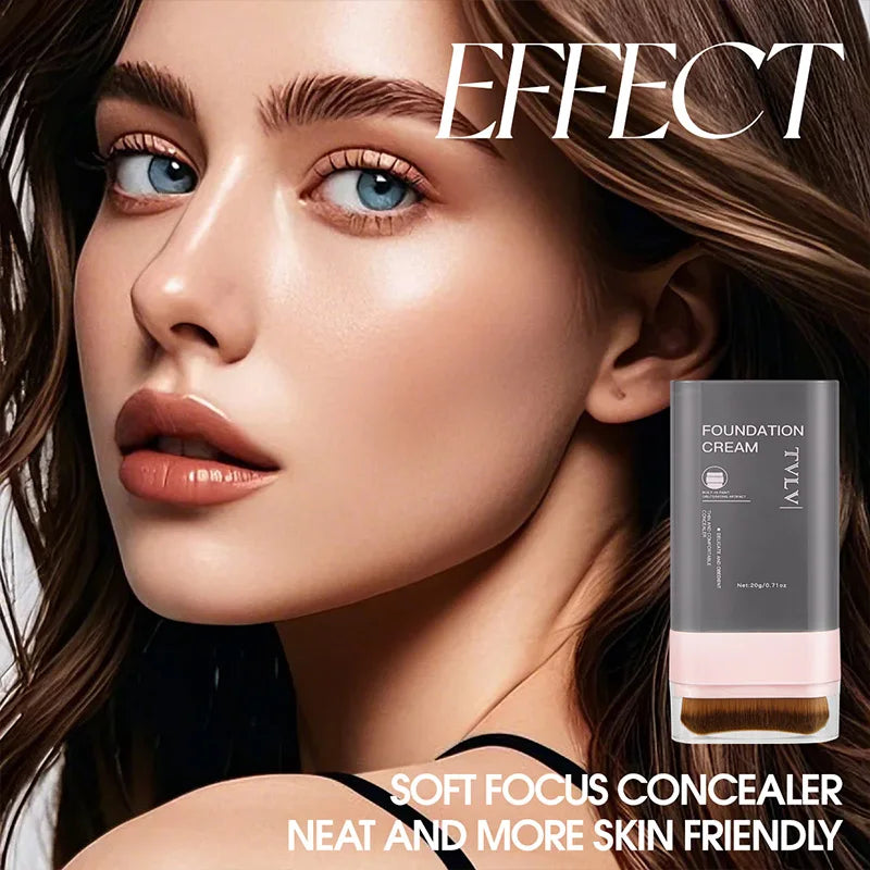 Concealing Foundation Stick 5 Shades With Built-In Brush, Brighten Lightweight and Waterproof Formula Face Contour Stick Makeup Peaceful Pleasures Health and Wellness