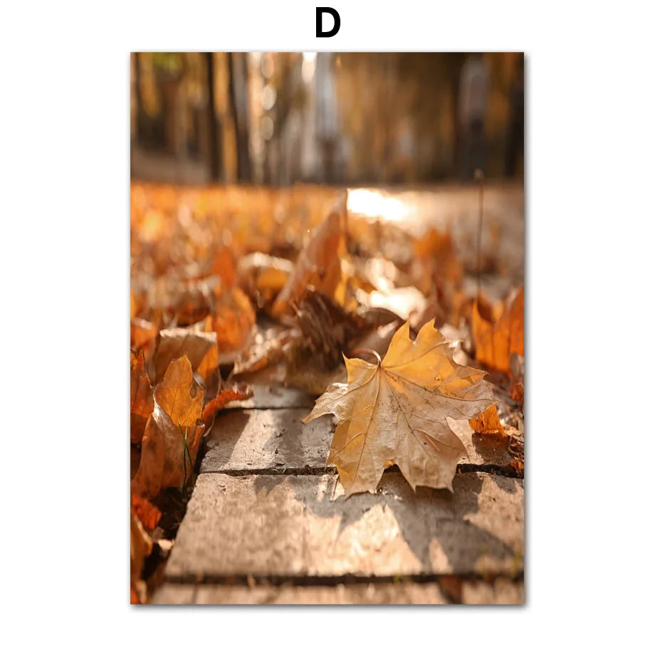 Fall Deer Autumn Canvas Wall Art Print | Living Room Decor