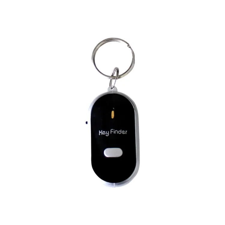 LED Whistle Key Finder Keychain – Sound Locator & Flashlight Key Finder Keychain Peaceful Pleasures Health and Wellness Black