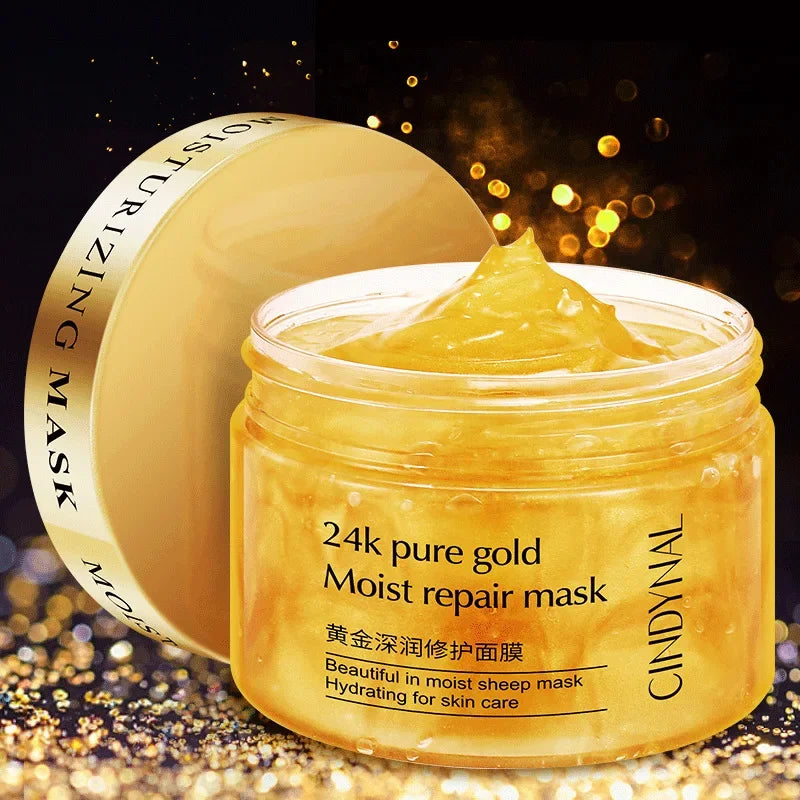 24K Gold Sleeping Mask – Hyaluronic Acid Anti-Aging Night Mask