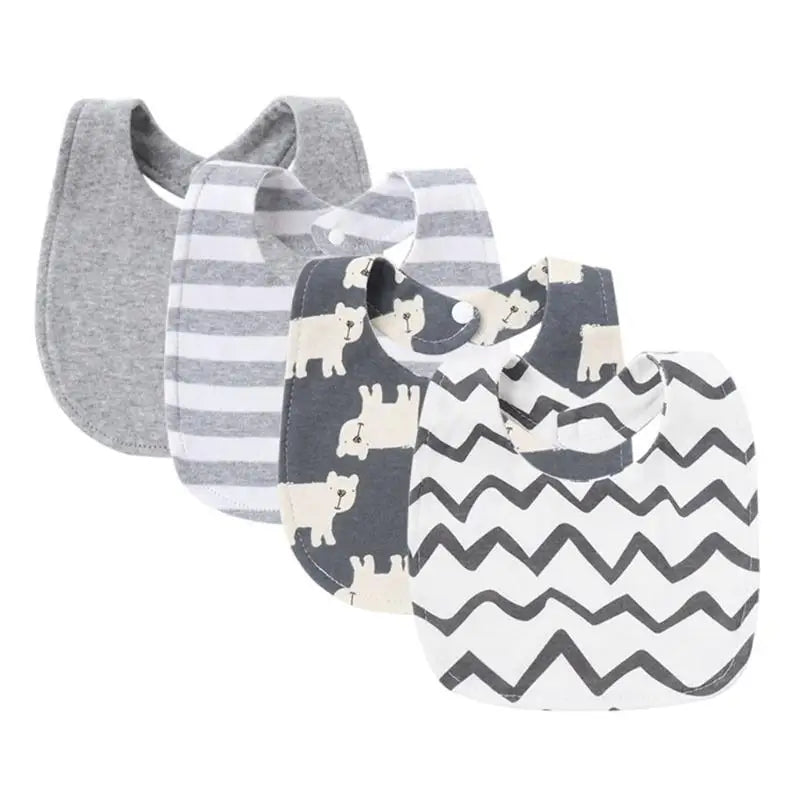 Baby Bandana Bibs 4-Pack | Soft Cotton Drool & Teething Bibs
