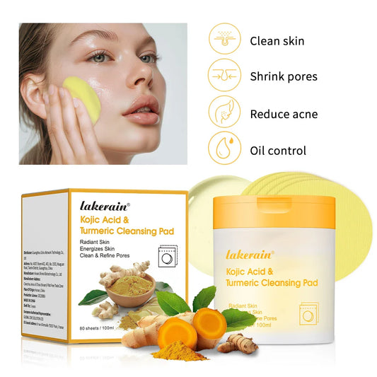 Turmeric & Kojic Acid Exfoliating Cleansing Pads – 80 Pack Exfoliating Cleansing Pads Oasis Select