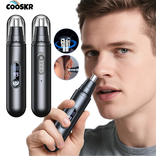 Nose Hair Trimmer Rechargeable Mini Portable Electric Nose Hair Clipper for Men Automatic Shaving Eyebrow Ear Nose Hair Trimmer Peaceful Pleasures Health and Wellness
