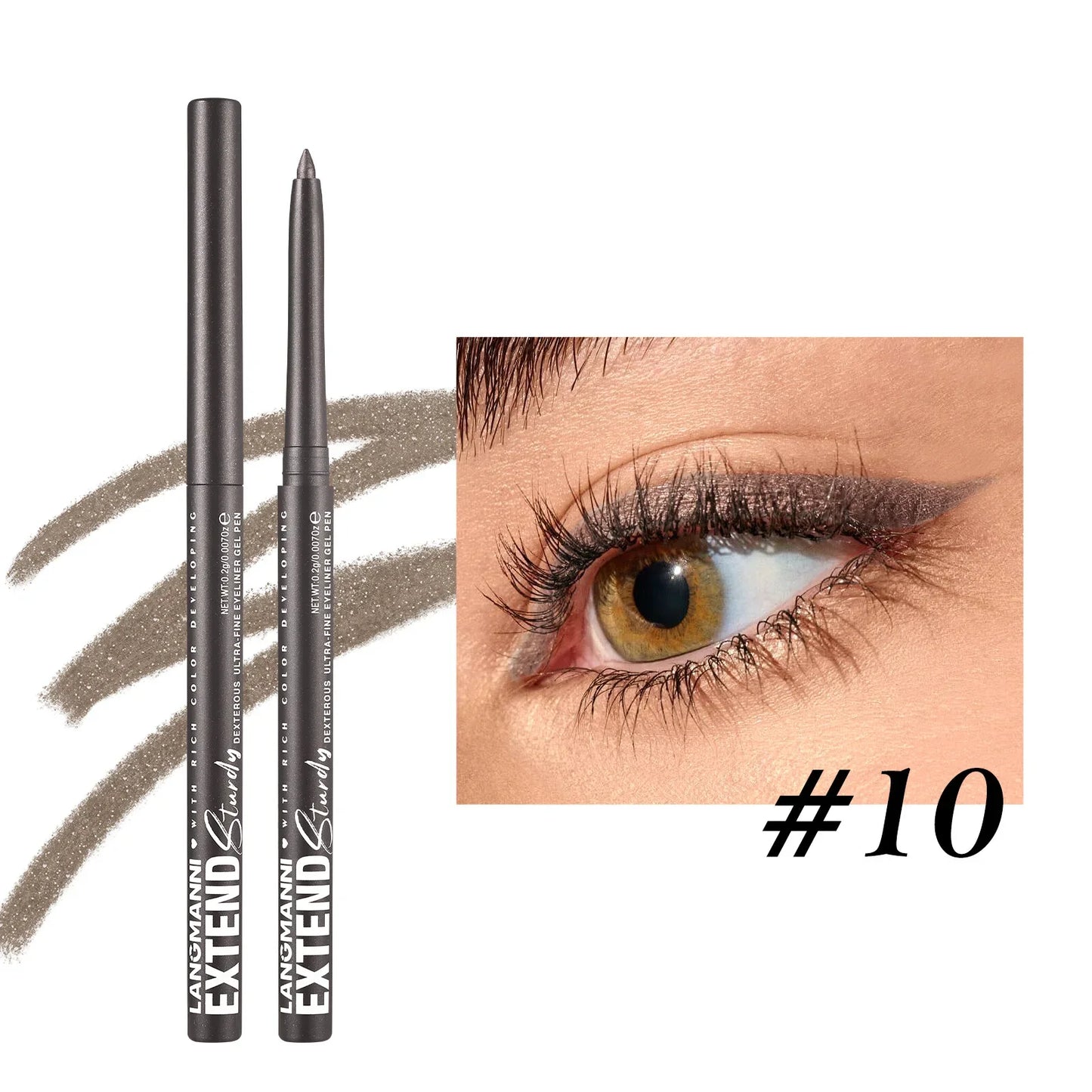2-in-1 Waterproof Eyeliner & Eye Shadow Pencil | 12 Colors