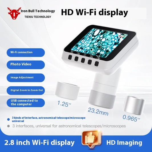 2.8-Inch Screen Electron Microscope 1000X Digital Microscope Industrial Maintenance Desktop Microscope Peaceful Pleasures Health and Wellness Microscope version