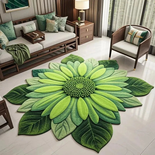 Durable Special-shaped Sunflower Carpet Non-slip Absorbent Flower Carpet Soft 60x60cm Door Gasket Home Decoration Peaceful Pleasures Health and Wellness Style 5