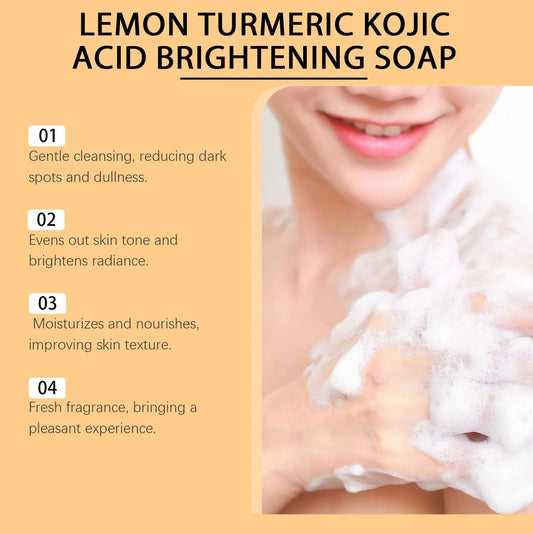 Turmeric Kojic Acid Soap – Brighten, Cleanse & Remove Dark Spots Brightening Handmade Soap Peaceful Pleasures Health and Wellness