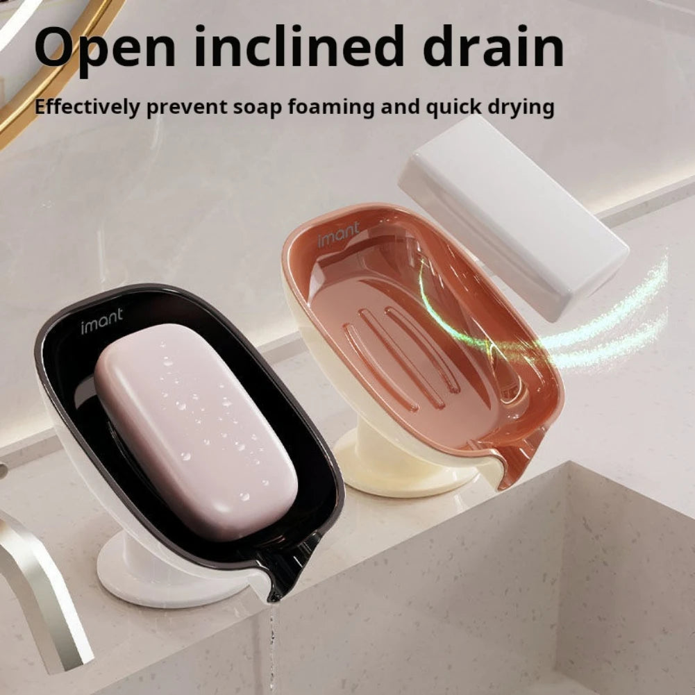 Suction Cup Soap Dish with Drain | Bathroom & Kitchen Holder
