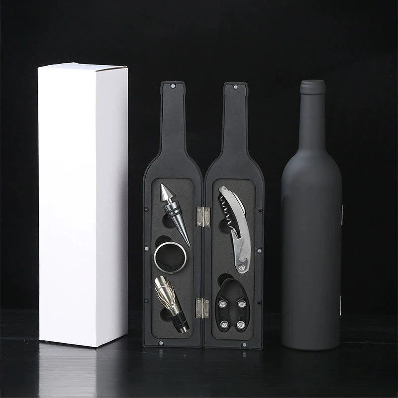 2025 Hot Creative Wine Set 3/5 Pieces Bottle Opener Gift Box High-End Set Tool Bottle Opener Wine for Wine Lovers Peaceful Pleasures Health and Wellness Five-piece