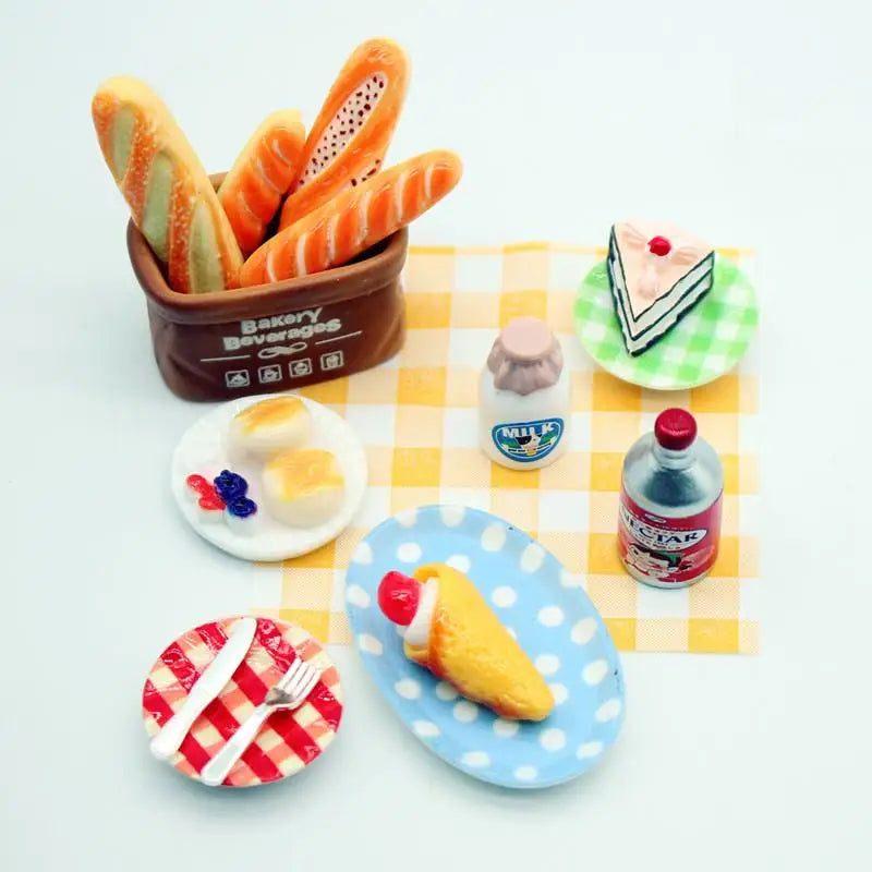 Dollhouse Miniature Breakfast Food Set – Dim Sum Bread Jam