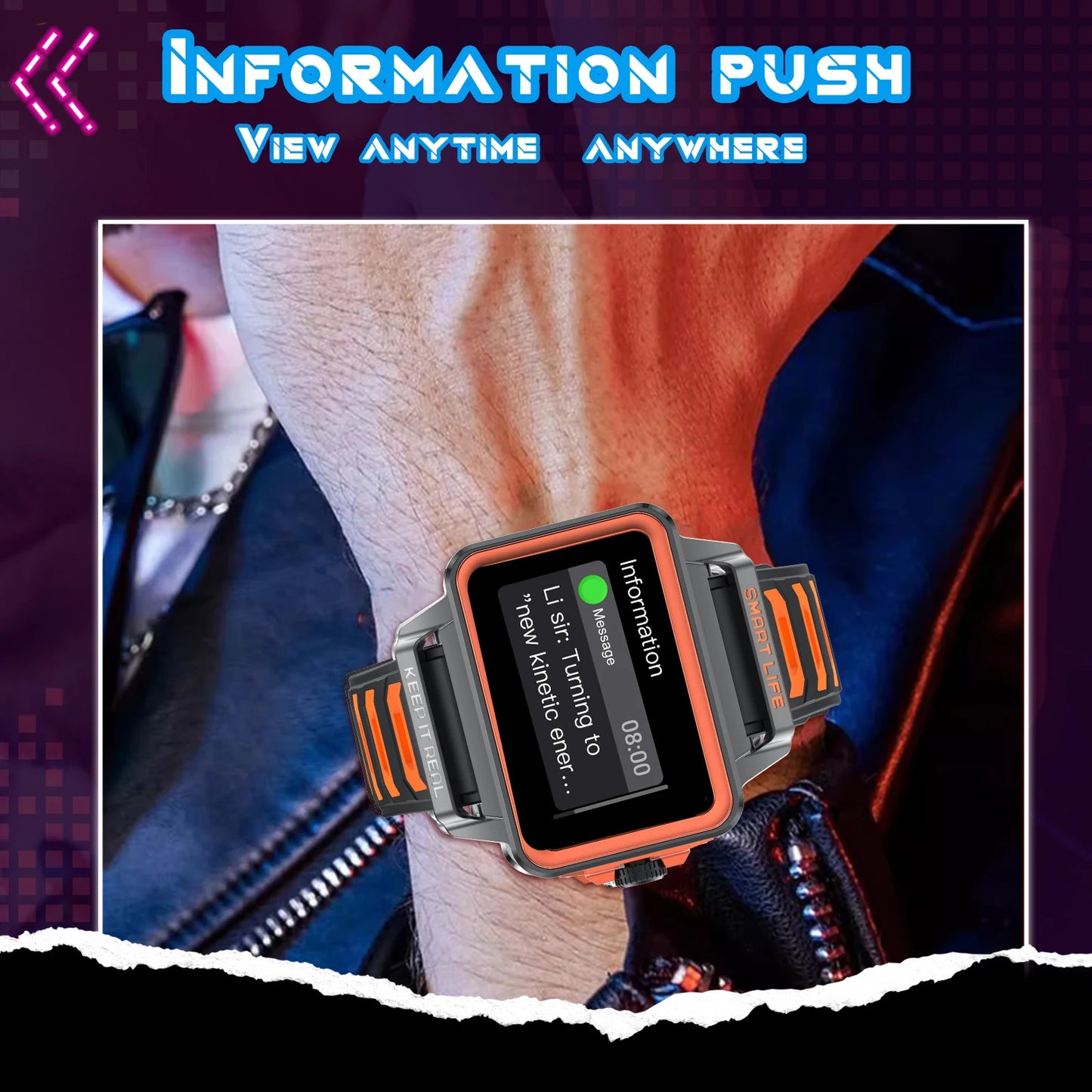 LOMAXFR Smart Watch – Multi-Sport, Music Control, Heart Rate