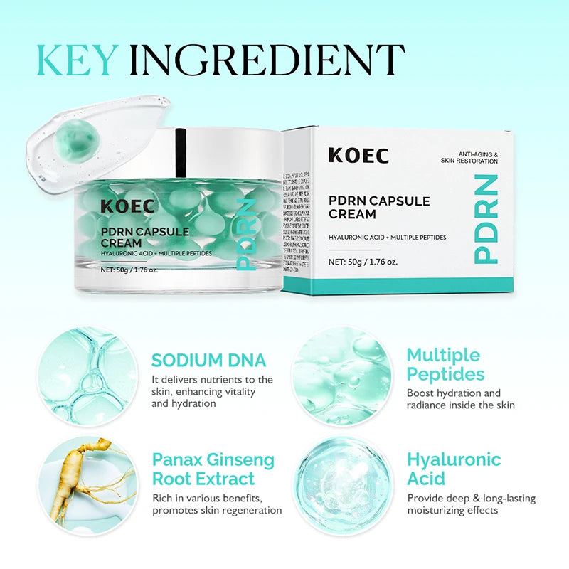 PDRN Multi Peptide Capsule Cream | Collagen Boost Face Moisturizer