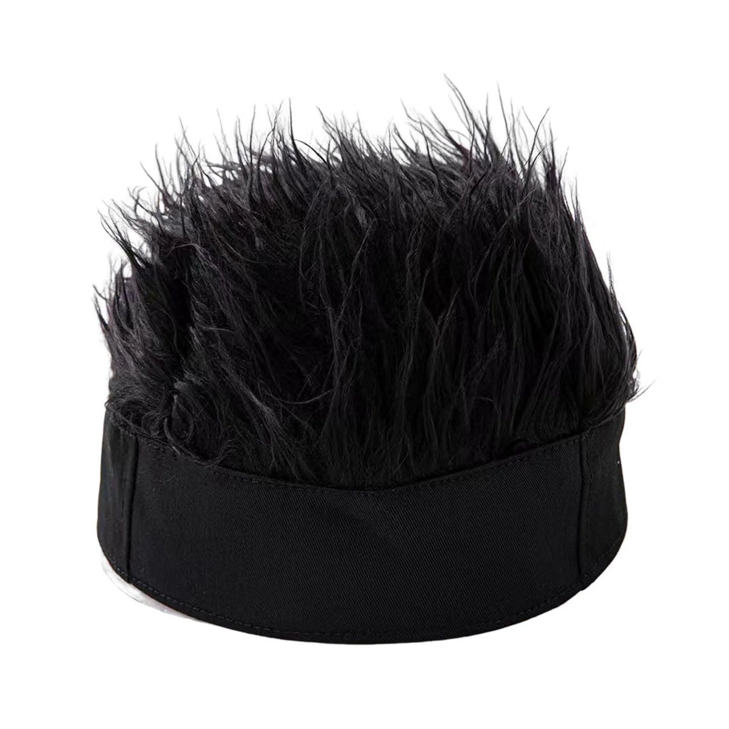 Black Wigs Hat Knit Beanie Soft Breathable Men Women Beanie Wig Hat for Home School Performance Costume Peaceful Pleasures Health and Wellness Black