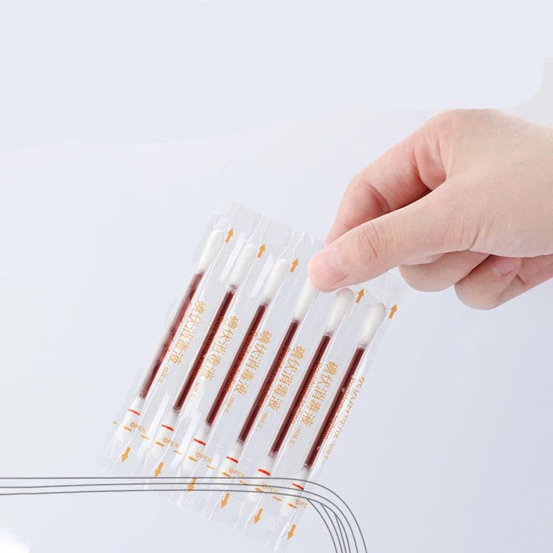 50 Disposable Iodophor Swabs for Disinfection Portable Convenient and Hygienic Breakable Cotton Swabs for Cleaning Wounds Peaceful Pleasures Health and Wellness