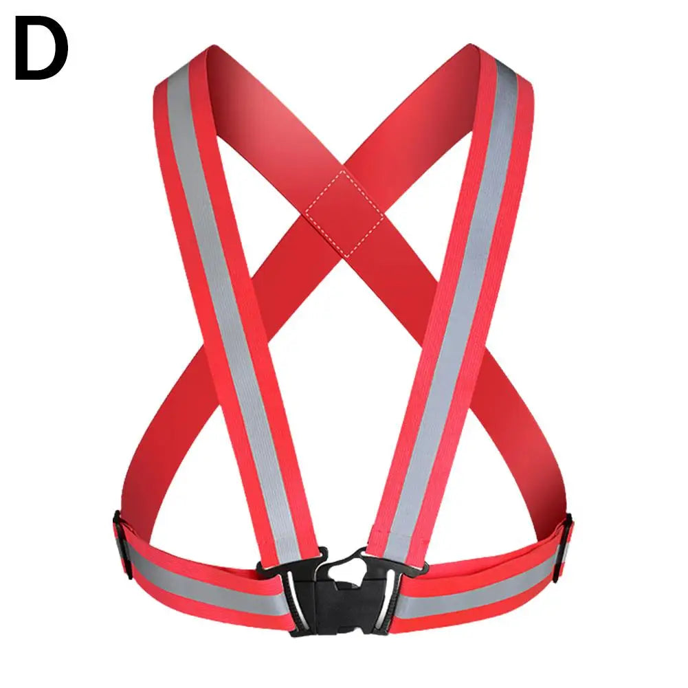 Reflective Safety Vest – Adjustable Night Running & Cycling Reflective Safety Vest Peaceful Pleasures Health and Wellness Red