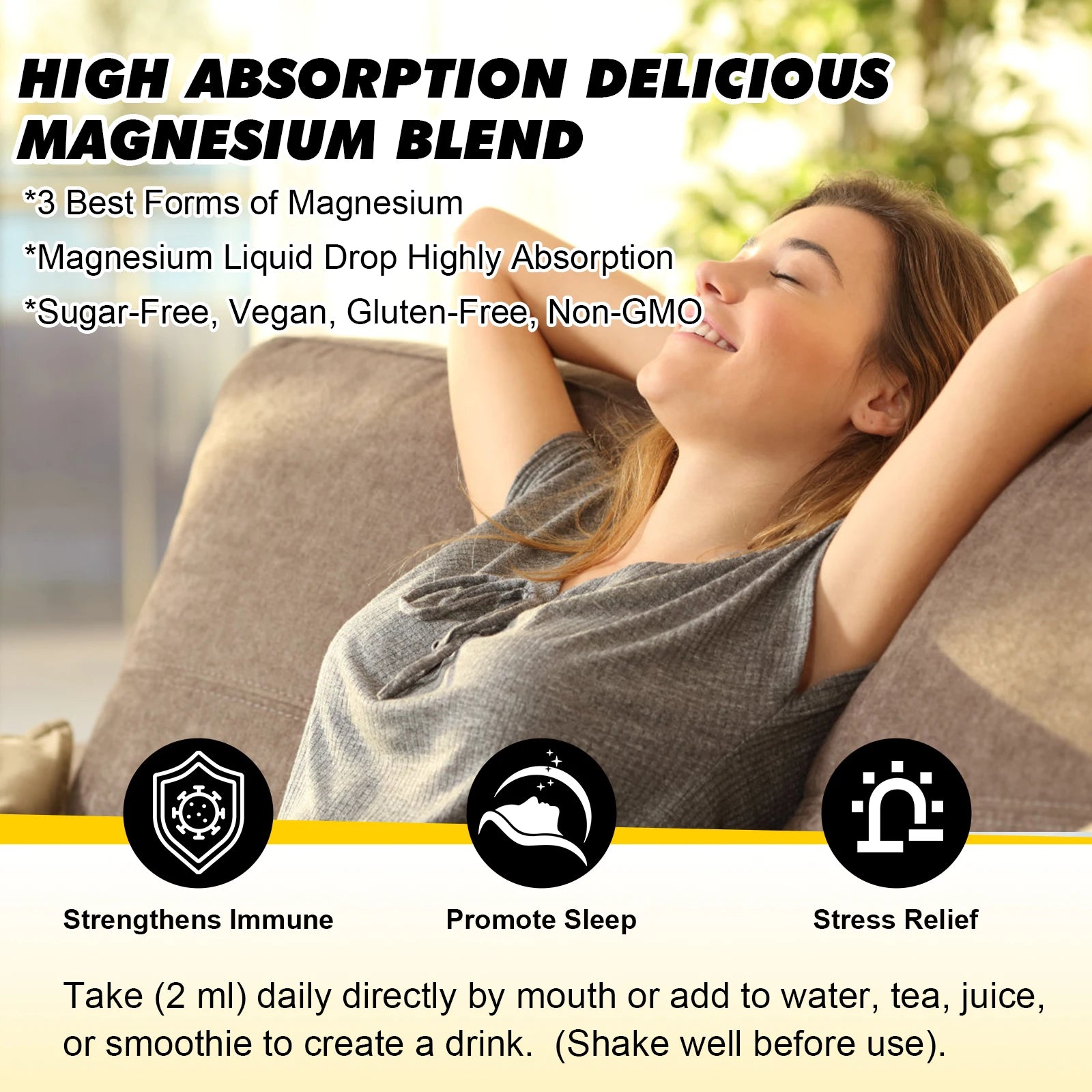 Magnesium Glycinate Liquid Drops – Pineapple Flavor 60ml Peaceful Pleasures Health and Wellness