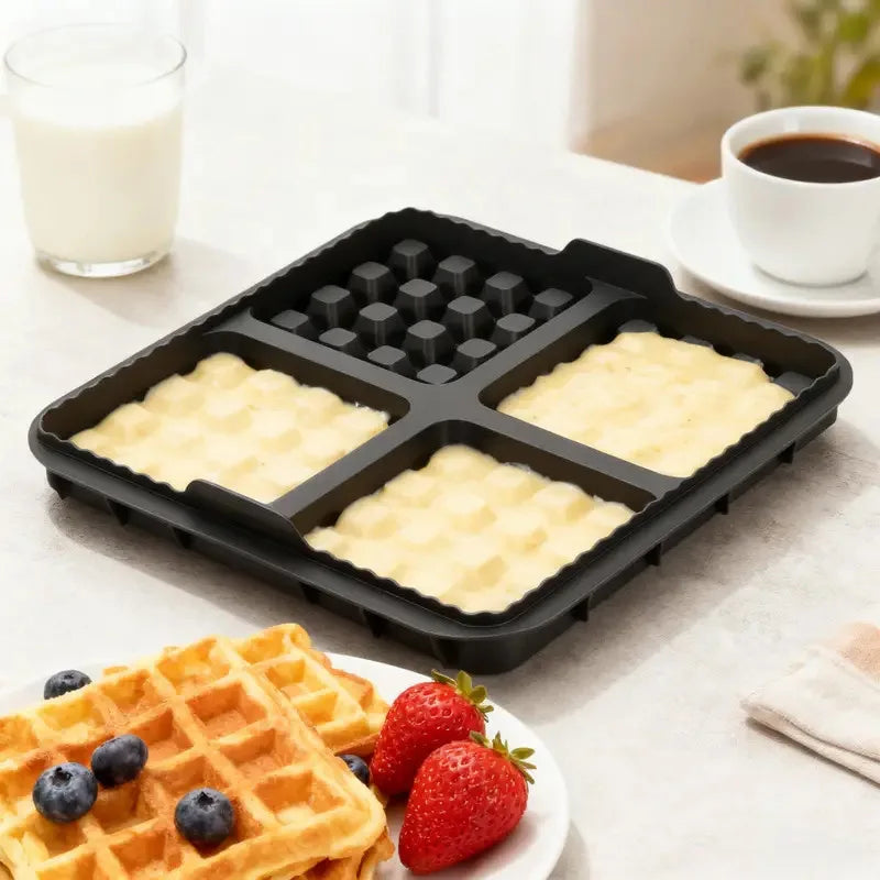 Silicone Air Fryer Biscuit & Waffle Mold Set – Non-Stick Tray
