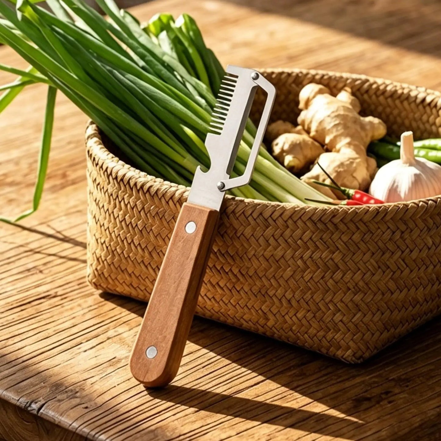 3-in-1 Stainless Steel Vegetable Peeler with Bottle Opener