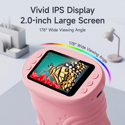 1000X Handheld Microscope for Kids 2.0" Screen Rechargeable Mini Pocket Digital Microscopes Portable Edu Gift Children Students Peaceful Pleasures Health and Wellness