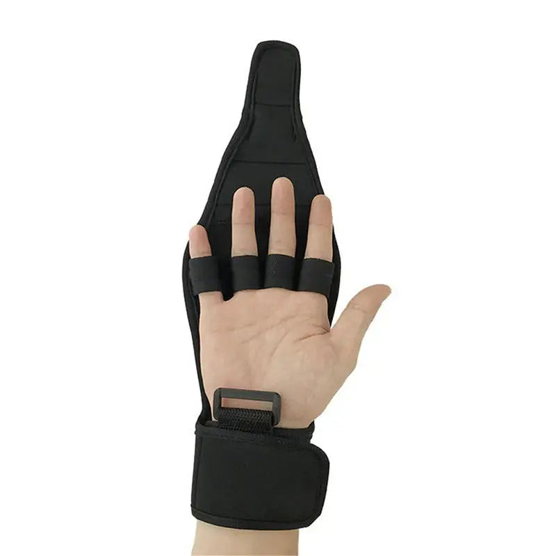 Rehabilitation Assistance Gloves Fixed Finger Grip Strength Training Punching Exercise Equipment Protective Gear Peaceful Pleasures Health and Wellness black