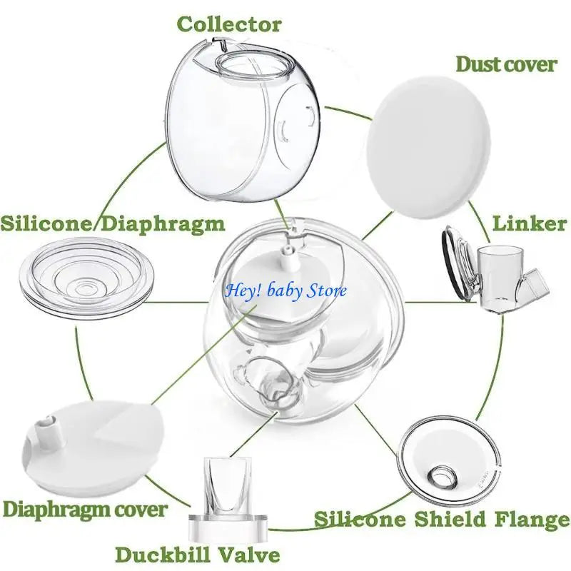 7-Piece S12 Wearable Breast Pump Replacement Accessory Set