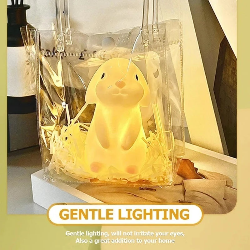Rabbit Night Light – Cute Luminous Toy Figure Table Lamp