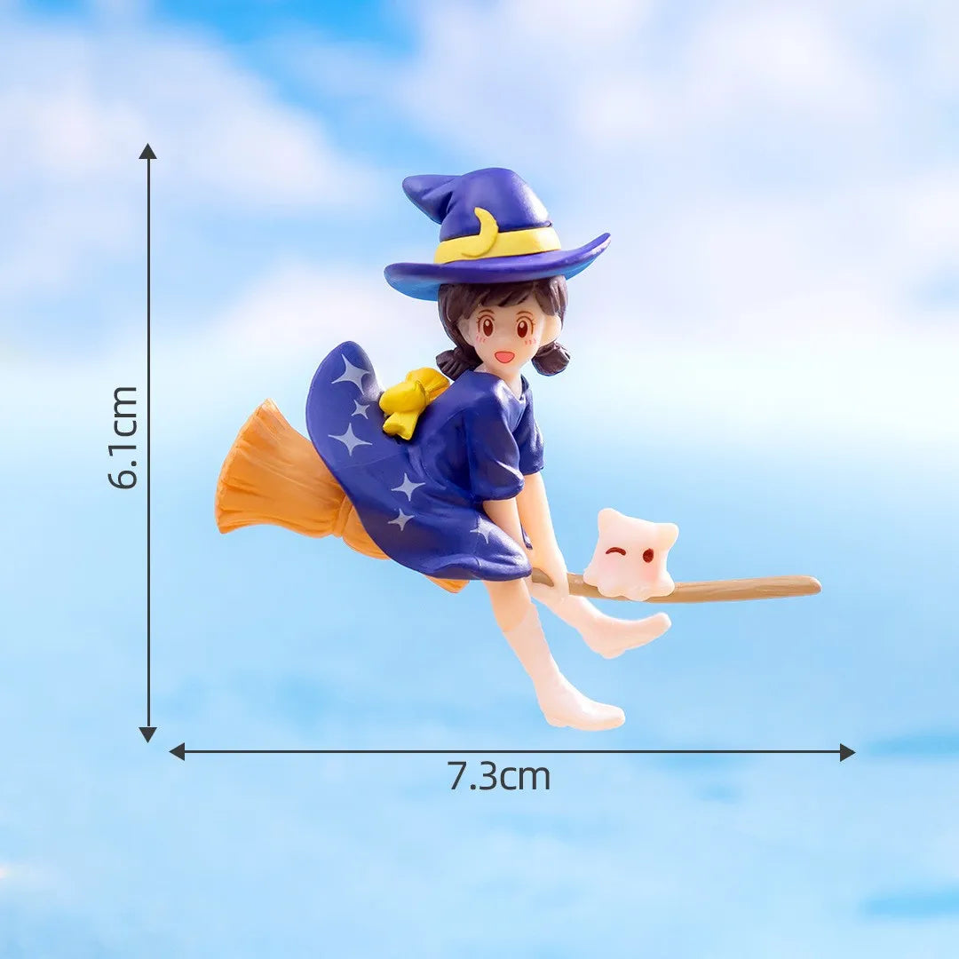 1pcs Halloween Witch Owl Bat Ghost Skeleton Candle Figurine Home Decor Miniature Fairy Garden Decoration Accessories Home Decor Peaceful Pleasures Health and Wellness pvc2