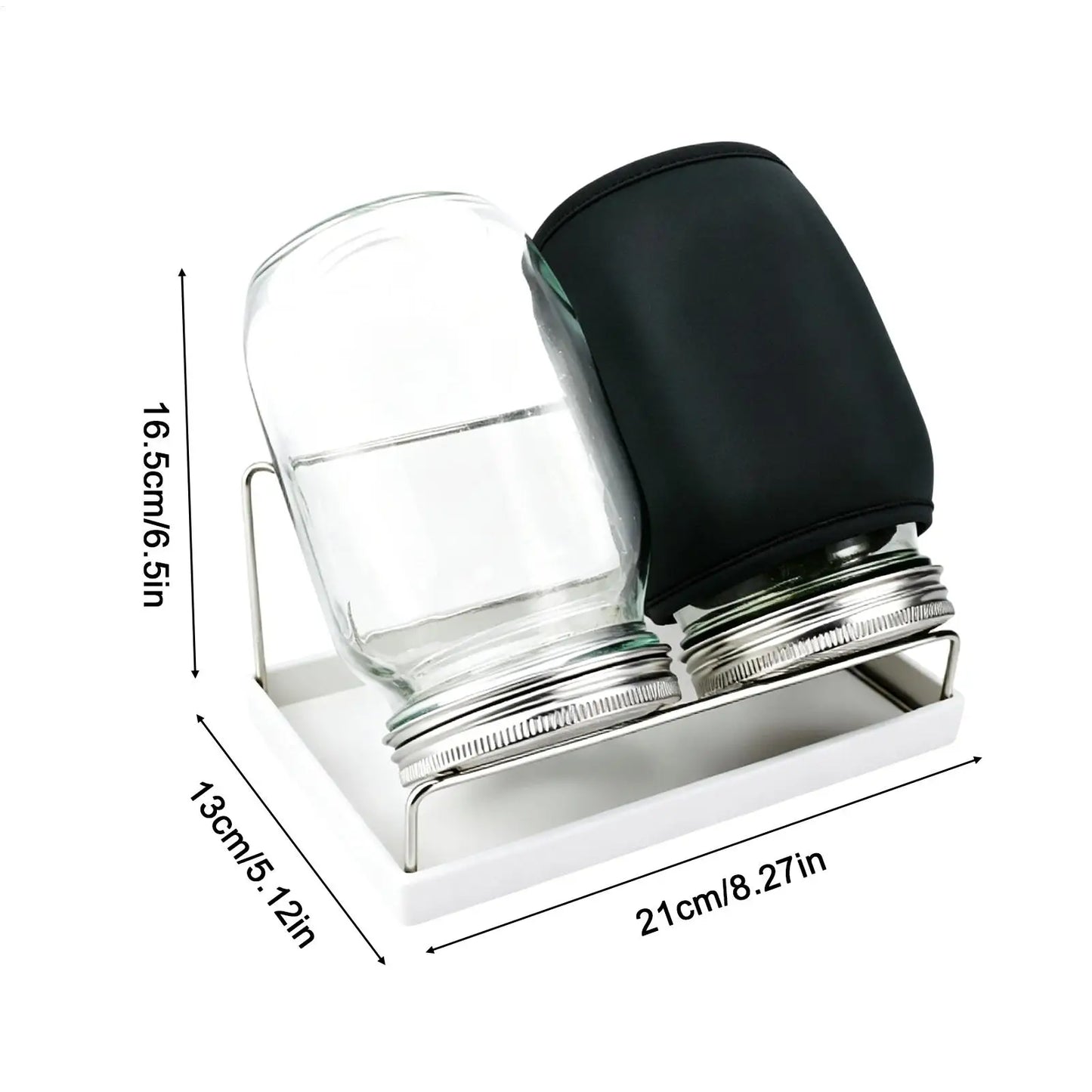 Sprouting Jar Kit Wide Mouth with Blackout Sleeve and Stand Sprouting Jars with Screen Lids for Home Kitchen Living Room Balcony Peaceful Pleasures Health and Wellness