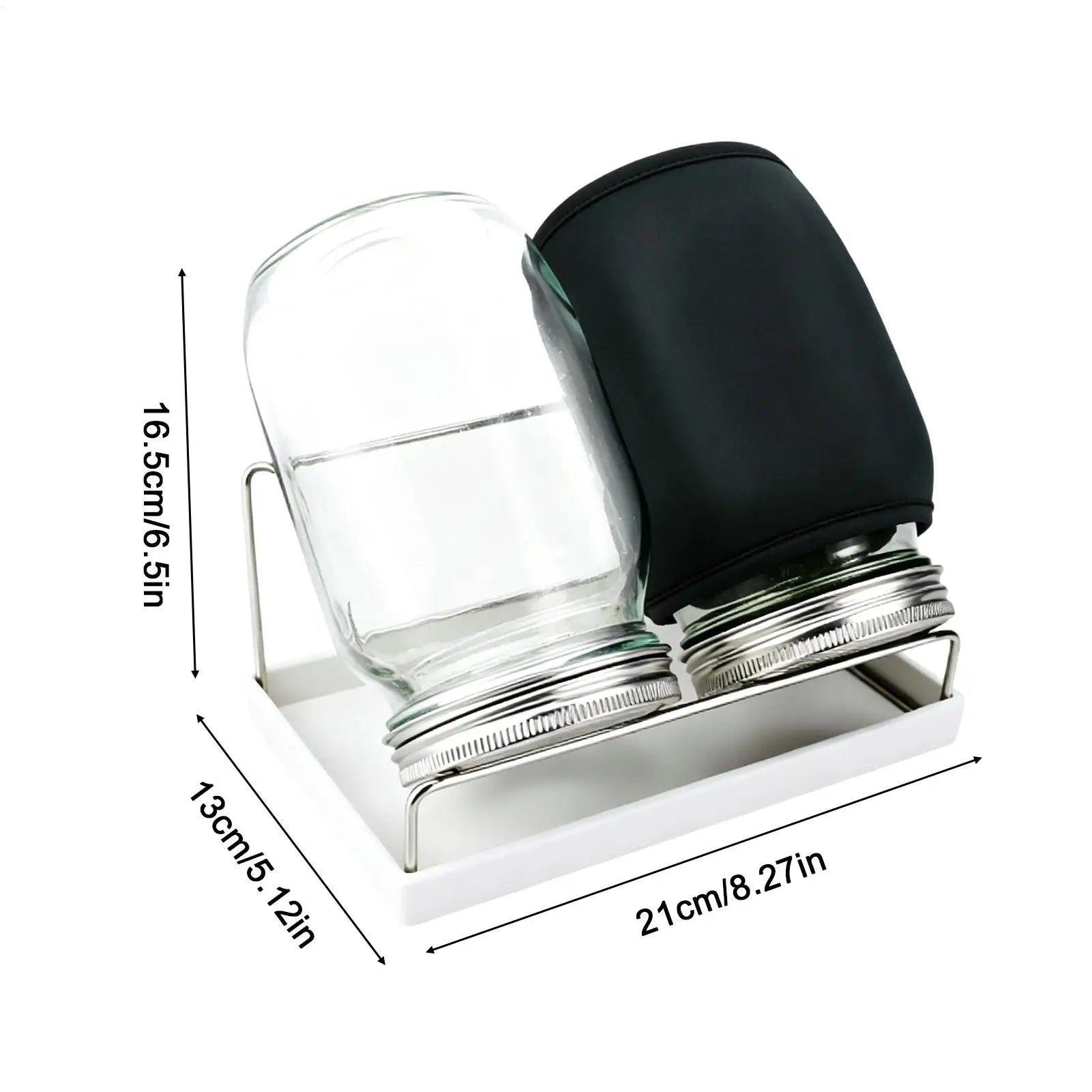 Sprouting Jar Kit Wide Mouth with Blackout Sleeve and Stand Sprouting Jars with Screen Lids for Home Kitchen Living Room Balcony Peaceful Pleasures Health and Wellness