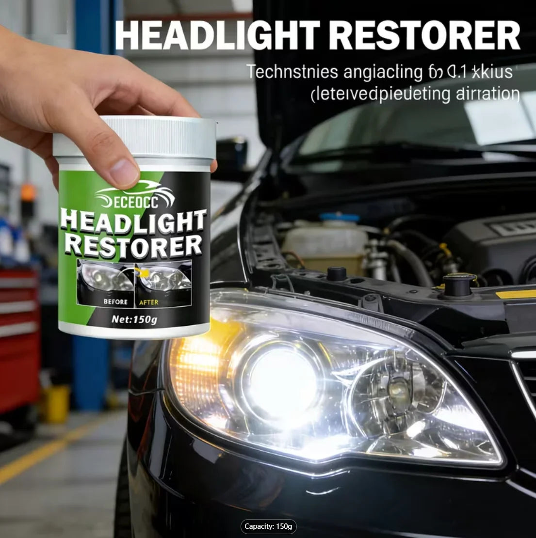 Car Headlight Restoration Kit – Remove Oxidation & Haze