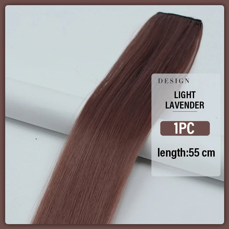 Colored Clip-In Hair Extensions | 55cm Synthetic Weft