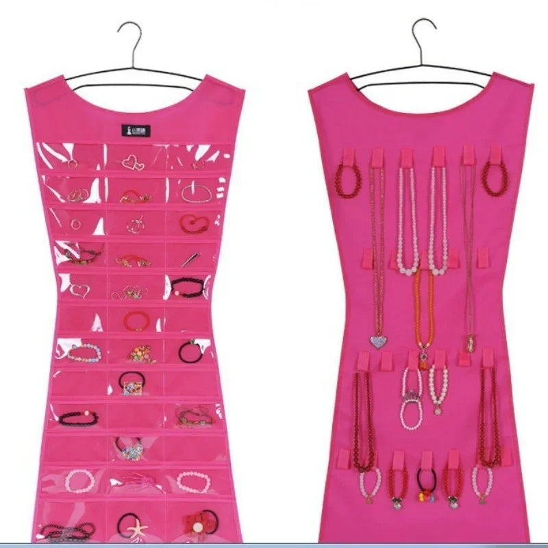 Hanging Jewelry Organizer Bag | Earring, Necklace & Ring Storage