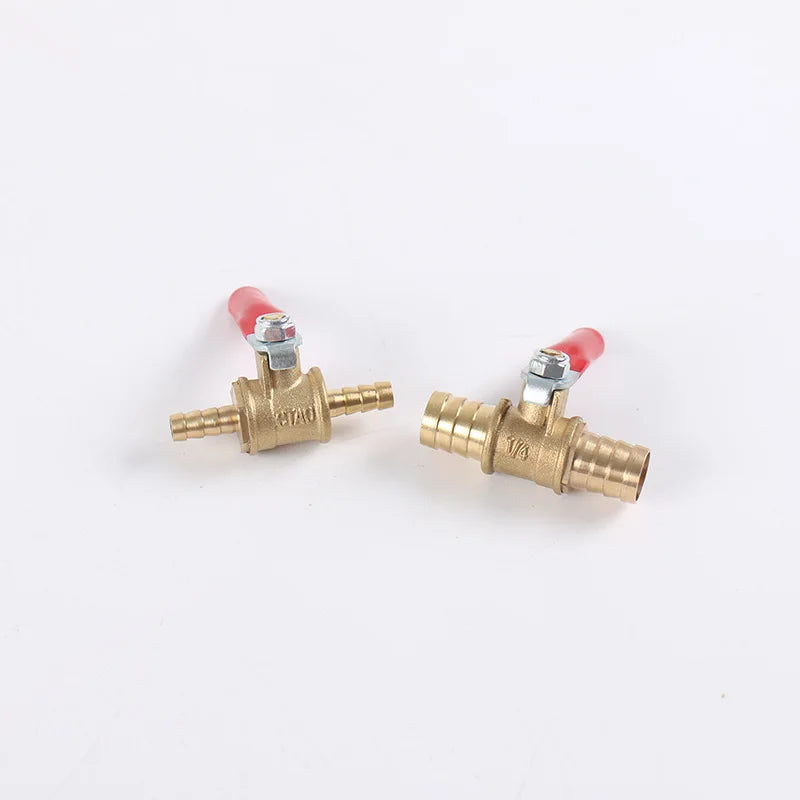 1/4 6mm 8mm 10mm12mm Ball Faucet Shutoff Ball Valve Hose Barb Inline Water Oil Air Gas Fuel Line Small Brass Ball Valve Peaceful Pleasures Health and Wellness