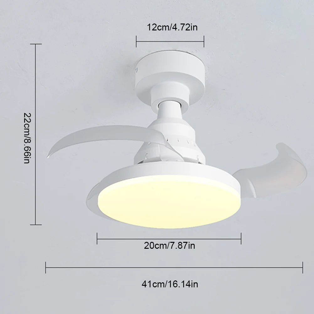 Invisible Leaf Ceiling Fan with LED Light & Remote Control Peaceful Pleasures Health and Wellness