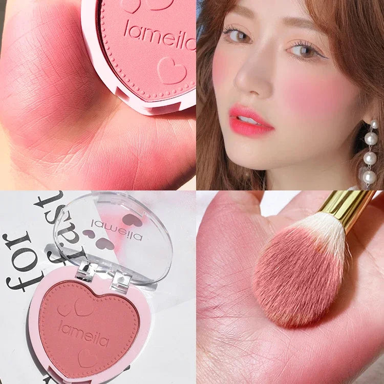 IFANYUO 6-Color Mineral Blush Palette | Matte & Shimmer Cheek Tint