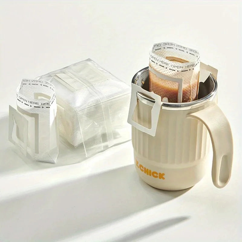 100-Pack Disposable Drip Coffee Filter Bags | Hanging Ear