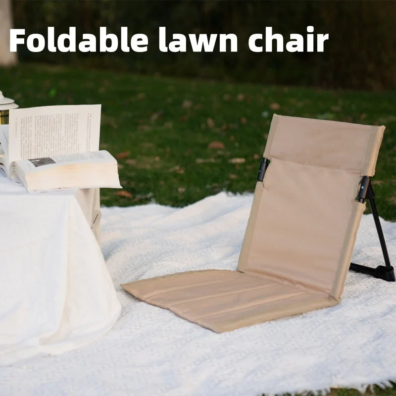 Portable and foldable outdoor camping chairs. Compact in size and lightweight, suitable for use on beaches, lawns and gardens. Peaceful Pleasures Health and Wellness