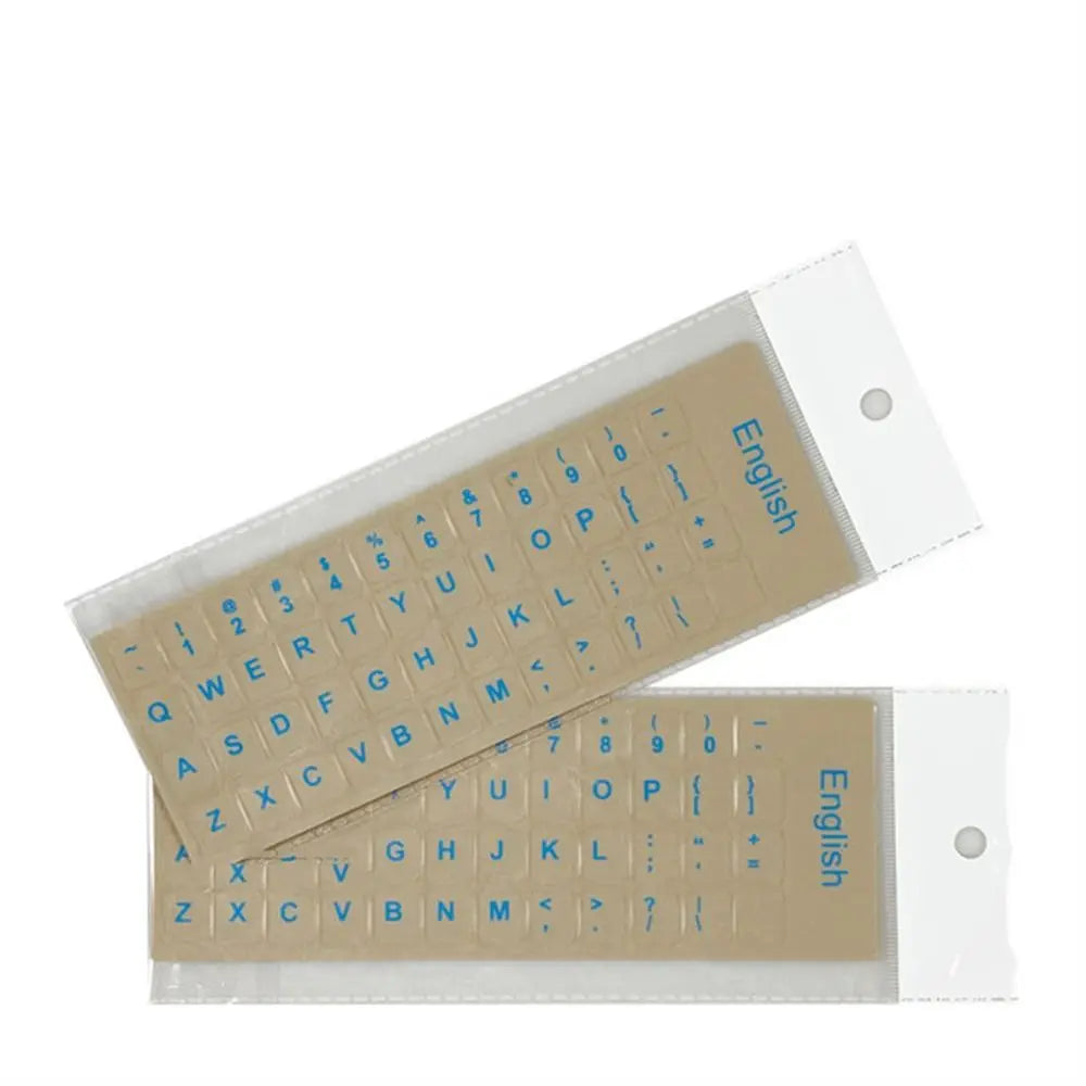 Korean Hebrew Russian Film Keyboard Stickers Keyboard Letter Sticker Computer Keyboard Cover Language Alphabet Sticker Peaceful Pleasures Health and Wellness English blue