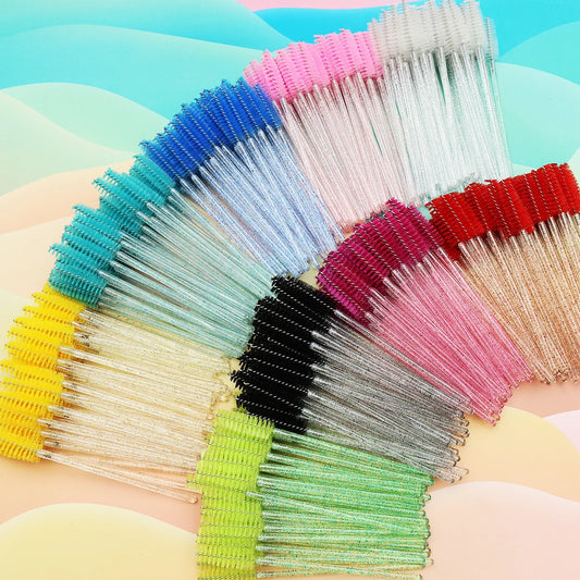 50-Pack Disposable Mascara Wands & Eyelash Extension Brush Combs Mascara Wand Set Peaceful Pleasures Health and Wellness